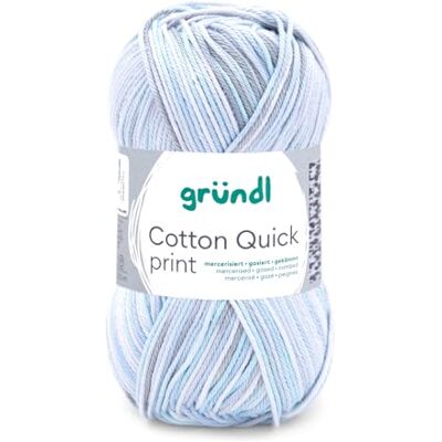Gründl Wolle Cotton Quick print 1 Knäuel 50 g, Mint-blau-weiß-grau dünne Wolle mit Farbverlauf zum Häkeln Häkelgarn Glänzend und hautfreundlich 100 % Baumwolle 50 g / 125 m Gründl Wolle Cotton Quick print 1 Knäuel 50 g, Mint-blau-weiß-grau dünne Wolle mit Farbverlauf zum Häkeln Häkelgarn Glänzend und hautfreundlich 100 % Baumwolle 50 g / 125 m