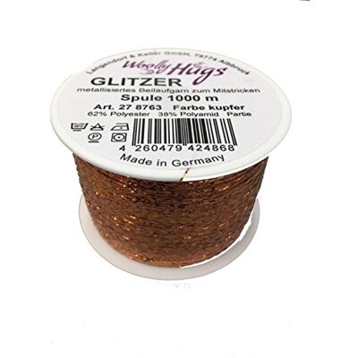 Unbekannt NEUHEIT aus der Collektion Woolly Hug`s 1000m Glitzer Farbe 302 Kupfer metallisiertes Beilaufgarn zum Mitstricken oder Mithäkeln Unbekannt NEUHEIT aus der Collektion Woolly Hug`s 1000m Glitzer Farbe 302 Kupfer metallisiertes Beilaufgarn zum Mitstricken oder Mithäkeln
