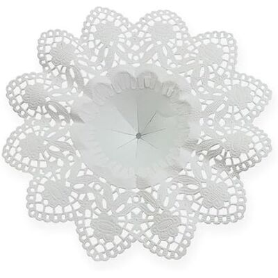 Unbekannt Biedermeiermanschetten, Papier, weiss, Innendurchmesser: 5 cm, Außendurchmesser: 12 cm, 25 Stück Unbekannt Biedermeiermanschetten, Papier, weiss, Innendurchmesser: 5 cm, Außendurchmesser: 12 cm, 25 Stück