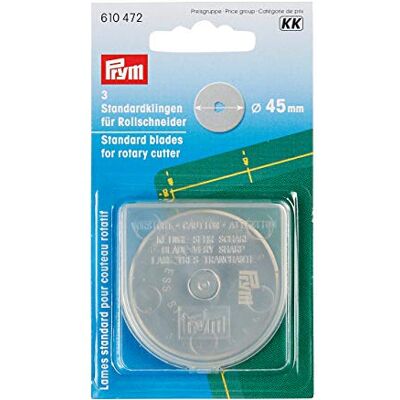 Prym 610472 Ersatzklinge Stahl 4,5 cm, 3 Stk, Silber Prym 610472 Ersatzklinge Stahl 4,5 cm, 3 Stk, Silber