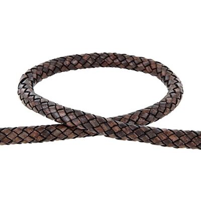 Auroris 1m Lederband geflochten Ø 10mm Farbe: antik-dunkelbraun Auroris 1m Lederband geflochten Ø 10mm Farbe: antik-dunkelbraun