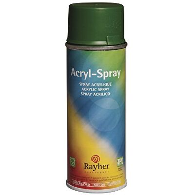 Rayher HOBBY 34145444 Acryl-Spray, Acryllack, seidenmatt, Sprühlack für innen und außen, hohe Deckkraft, umweltbewusst spraylackieren, Dose 200 ml (1er Pack), tannengrün Rayher HOBBY 34145444 Acryl-Spray, Acryllack, seidenmatt, Sprühlack für innen und außen, hohe Deckkraft, umweltbewusst spraylackieren, Dose 200 ml (1er Pack), tannengrün