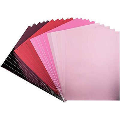 Ideen mit Herz Spiegel-Karton Metallpapier Bastelpapier metallic 20 Bogen Din A4 200 g/qm (flieder, rosa, pink, violett) Ideen mit Herz Spiegel-Karton Metallpapier Bastelpapier metallic 20 Bogen Din A4 200 g/qm (flieder, rosa, pink, violett)