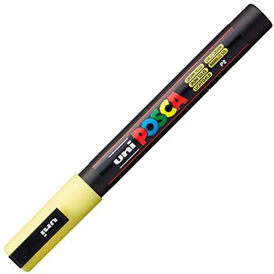 Faber-Castell uni-ball 186510 Marker Uni POSCA mit feiner Rundspitze, 0,9-1,3 mm Strichstärke, lichtgelb, gelb Faber-Castell uni-ball 186510 Marker Uni POSCA mit feiner Rundspitze, 0,9-1,3 mm Strichstärke, lichtgelb, gelb