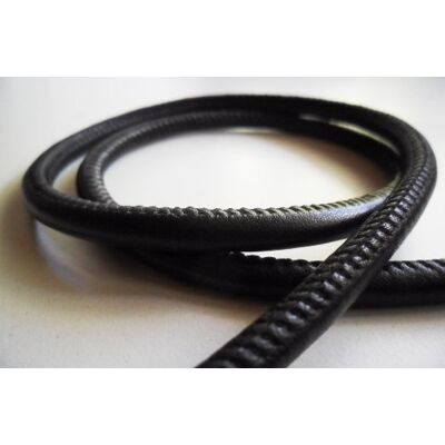 Auroris 100cm weiches Nappalederband rund gesäumt 4mm Farbe: schwarz Auroris 100cm weiches Nappalederband rund gesäumt 4mm Farbe: schwarz