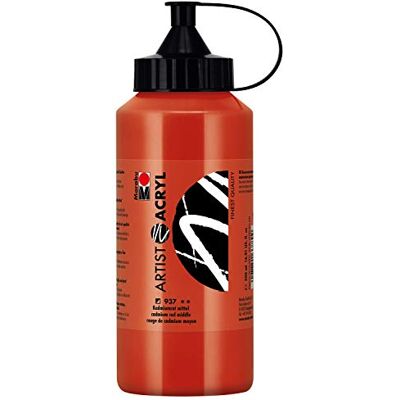 Marabu Artist Acrylfarbe - Kadmiumrot - 500 ml - Wasserbasierte - Hohe Pigmentierung - Glänzend - Wasserfest Marabu Artist Acrylfarbe - Kadmiumrot - 500 ml - Wasserbasierte - Hohe Pigmentierung - Glänzend - Wasserfest
