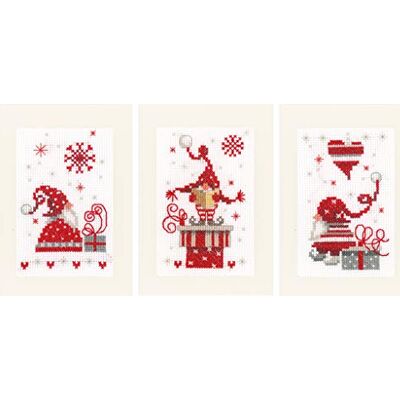 Vervaco Gezählter Kreuzstich Stickpackungen Grußkarten zum Selbstgestalten Wichtel 3er DIY Postkarten Set Erwachsene Sticken Bastelset ca. 10,5 x 15 cm Stickset für Anfänger Kreatives Geschenk Vervaco Gezählter Kreuzstich Stickpackungen Grußkarten zum Selbstgestalten Wichtel 3er DIY Postkarten Set Erwachsene Sticken Bastelset ca. 10,5 x 15 cm Stickset für Anfänger Kreatives Geschenk