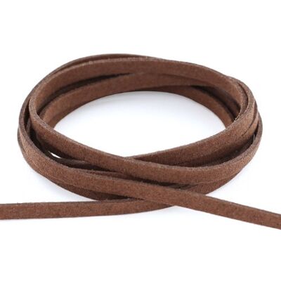 Auroris Weiches flaches Band aus Wildlederimitat 5x1,5mm Länge/Farbe wählbar Variante: 50m Rolle/braun Auroris Weiches flaches Band aus Wildlederimitat 5x1,5mm Länge/Farbe wählbar Variante: 50m Rolle/braun