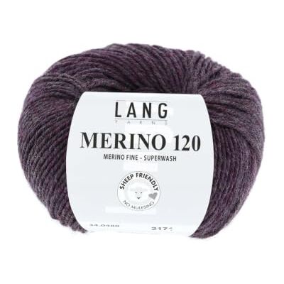 Lang Yarns Merino 120 Farbe: Aubergine Melange (0467) 50 g / ca. 120 m Wolle Lang Yarns Merino 120 Farbe: Aubergine Melange (0467) 50 g / ca. 120 m Wolle