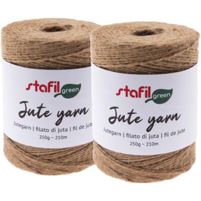 Stafil Jutegarn Ø 2 mm 250 g 210 m Set aus 2 Knäueln Farbe Natur Stafil Jutegarn Ø 2 mm 250 g 210 m Set aus 2 Knäueln Farbe Natur