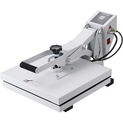 VEVOR Transferpresse 380x380 mm Heißpresse Textilpresse Wärmepresse Weiß für T-Shirts Kissen Taschen Handyhüllen, 1200 W, PTFE-Isolierbeschichtung, Zeit- & Temperaturregelung, Silikon- & Schwammpads VEVOR Transferpresse 380x380 mm Heißpresse Textilpresse Wärmepresse Weiß für T-Shirts Kissen Taschen Handyhüllen, 1200 W, PTFE-Isolierbeschichtung, Zeit- & Temperaturregelung, Silikon- & Schwammpads