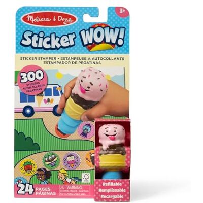 Melissa & Doug Sticker Wow Häschen Stickerstempel und Block mit 300 Stickern, Aufkleberstempel und 24-seitigem Beschäftigungsblock, für spielerisches Lernen, für Kinder ab 3 Jahren Melissa & Doug Sticker Wow Häschen Stickerstempel und Block mit 300 Stickern, Aufkleberstempel und 24-seitigem Beschäftigungsblock, für spielerisches Lernen, für Kinder ab 3 Jahren