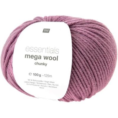 Rico Design Rico Mega Merino Wolle, Flieder, 100g Rico Design Rico Mega Merino Wolle, Flieder, 100g