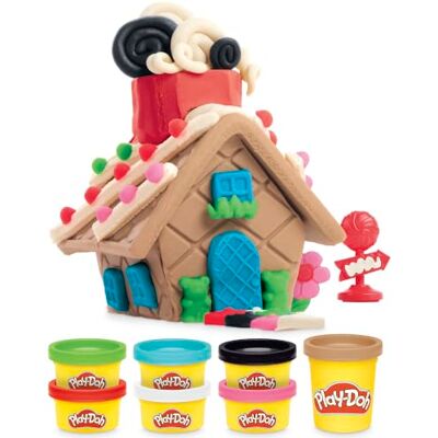 Play-Doh Builder Mini Lebkuchenhaus, Bauset zum Kneten & Spielen, Set für alle Jahreszeiten mit 8 Dosen für Kinder ab 5 Jahren Play-Doh Builder Mini Lebkuchenhaus, Bauset zum Kneten & Spielen, Set für alle Jahreszeiten mit 8 Dosen für Kinder ab 5 Jahren