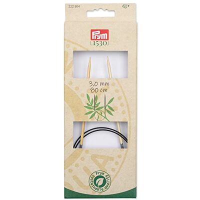 Prym 222504 Rundstricknadel 1530, Bambus, 80cm, 3,0mm, Holzfarben Prym 222504 Rundstricknadel 1530, Bambus, 80cm, 3,0mm, Holzfarben