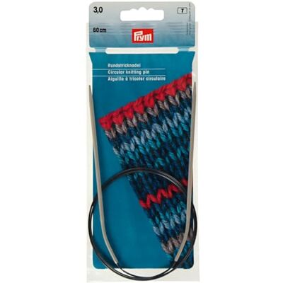 Prym 211234 Rundstricknadeln ALU 80 cm 3,00 mm grau Prym 211234 Rundstricknadeln ALU 80 cm 3,00 mm grau