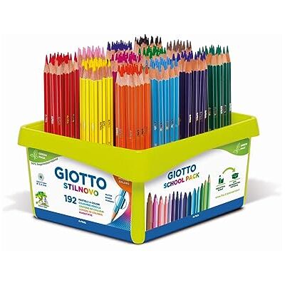 GIOTTO STILNOVO Farbstifte Intense Colors 192 Bleistifte Schulpack, sortierte Farben, optimal für Kinder, Partys und Schulen GIOTTO STILNOVO Farbstifte Intense Colors 192 Bleistifte Schulpack, sortierte Farben, optimal für Kinder, Partys und Schulen