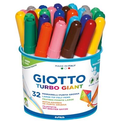 GIOTTO Turbo Giant Fasermaler mit konischer Spitze, Dose mit 32 Stück GIOTTO Turbo Giant Fasermaler mit konischer Spitze, Dose mit 32 Stück