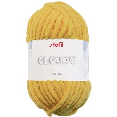 Stafil Cloudy Extra weiches Chenillegarn für riesige Amigurumi, Knäuel mit 200 g e 60 m, Ø 10 mm, Farbe Gelb Stafil Cloudy Extra weiches Chenillegarn für riesige Amigurumi, Knäuel mit 200 g e 60 m, Ø 10 mm, Farbe Gelb