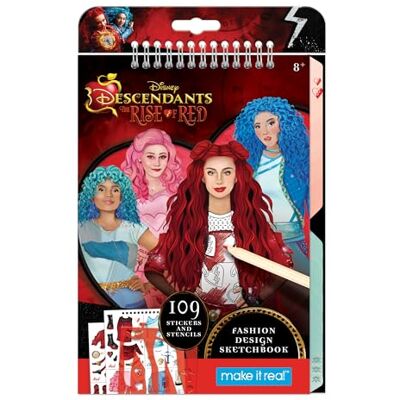 Make It Real : Descendants 4 Rise of Red Fashion Design-Skizzenbuch, enthält 109 Aufkleber und Schablonen, Stilmodelle, Disney, Mädchen und Kinder ab 8 Jahren Make It Real : Descendants 4 Rise of Red Fashion Design-Skizzenbuch, enthält 109 Aufkleber und Schablonen, Stilmodelle, Disney, Mädchen und Kinder ab 8 Jahren