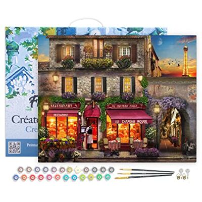 ART Malen Nach Zahlen Erwachsene Mit Rahmen Au Chapeau Rouge Paint by Numbers Basteln DIY Bastelset 40x50cm Leinwand gespannt auf Holzrahmen ART Malen Nach Zahlen Erwachsene Mit Rahmen Au Chapeau Rouge Paint by Numbers Basteln DIY Bastelset 40x50cm Leinwand gespannt auf Holzrahmen