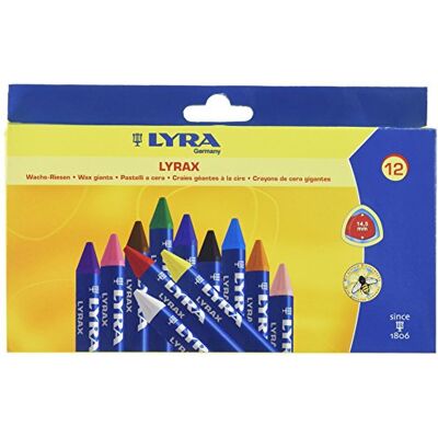 LYRA 5701120 x Wachs-Riesen Pappetui 12 sortierte Farben LYRA 5701120 x Wachs-Riesen Pappetui 12 sortierte Farben