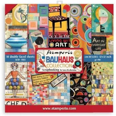 Stamperia Scrapbooking Pad 10 sheets cm 30,5x30,5 (12"x12") Bauhaus Stamperia Scrapbooking Pad 10 sheets cm 30,5x30,5 (12"x12") Bauhaus