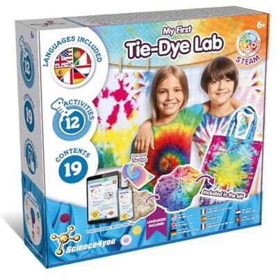 Science4you Modedesign Tie Dye Kit für Kinder mit 12 Aktivitäten, Tie-dye & Fashion Craft Kits, STEM Spielzeug und Tie Dye Spielzeug, Lernspielzeug Geschenke für Kinder 6 7 8 9+ Science4you Modedesign Tie Dye Kit für Kinder mit 12 Aktivitäten, Tie-dye & Fashion Craft Kits, STEM Spielzeug und Tie Dye Spielzeug, Lernspielzeug Geschenke für Kinder 6 7 8 9+