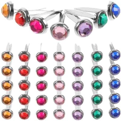 UJEDFHV Musterbeutelklammern 50 Stück zweibeinige Metallnägel Bunte Papierverschlüsse, Bastelbedarf, Sammelalbum, dekorativ for die Herstellung UJEDFHV Musterbeutelklammern 50 Stück zweibeinige Metallnägel Bunte Papierverschlüsse, Bastelbedarf, Sammelalbum, dekorativ for die Herstellung