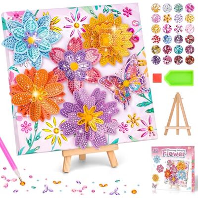 Celecstan Bastelset Kinder ab 6 Jahre, Geschenk Mädchen 5-12 Jahre, Blumen Diamond Basteln Mädchen 6 7 8 9 Jahre, Diamond Painting Kinder mit Leinwand, Kreativ Geburtstagsgeschenk Bastelkoffer Spielzeug Celecstan Bastelset Kinder ab 6 Jahre, Geschenk Mädchen 5-12 Jahre, Blumen Diamond Basteln Mädchen 6 7 8 9 Jahre, Diamond Painting Kinder mit Leinwand, Kreativ Geburtstagsgeschenk Bastelkoffer Spielzeug
