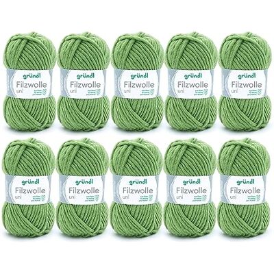 Gründl Wolle - Pastell/Creme - Garn för Filz- & Strickprojekte - 50g/50m Gründl Wolle - Pastell/Creme - Garn för Filz- & Strickprojekte - 50g/50m
