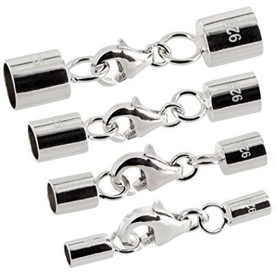Auroris Karabinerverschluss aus 925 Sterling Silber Loch: 3mm / 1 Stück Auroris Karabinerverschluss aus 925 Sterling Silber Loch: 3mm / 1 Stück