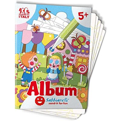 Sabbiarelli – Album Es War Einmal Klebebögen für Sand Art Enthält 5 Klebemotive A5 100% Made in Italy Kreativer Bastelspaß Kinder 5-12 Jahre FARBSAND NICHT ENTHALTEN Sabbiarelli – Album Es War Einmal Klebebögen für Sand Art Enthält 5 Klebemotive A5 100% Made in Italy Kreativer Bastelspaß Kinder 5-12 Jahre FARBSAND NICHT ENTHALTEN