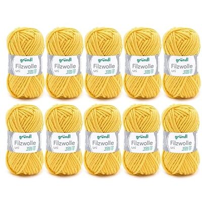 Gründl Wolle Filzwolle uni Dicke Wolle zum Filzen in der Waschmaschine Strickgarn zum Filzen Weich und hautfreundlich 100% Schurwolle 10 Knäuel 50 g /50 m -Nadelstärke 8-9 Zitrone Gründl Wolle Filzwolle uni Dicke Wolle zum Filzen in der Waschmaschine Strickgarn zum Filzen Weich und hautfreundlich 100% Schurwolle 10 Knäuel 50 g /50 m -Nadelstärke 8-9 Zitrone