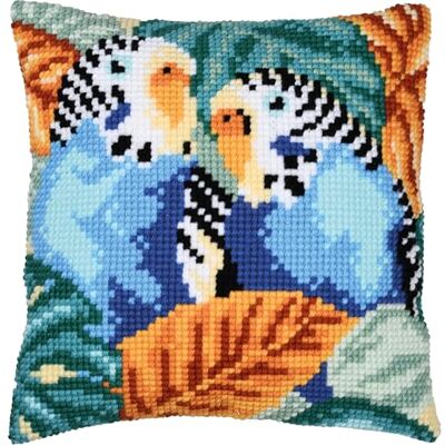 Vervaco Kreuzstich Stickpackungen Kissen Stickerei Set Anfänger Vorgedruckt WELLENSITTICHE DIY Set Kreativ Set Für Erwachsene Dekoratives Kissen 40 x 40 cm Bastelset Handwerker Haus Dekoration Vervaco Kreuzstich Stickpackungen Kissen Stickerei Set Anfänger Vorgedruckt WELLENSITTICHE DIY Set Kreativ Set Für Erwachsene Dekoratives Kissen 40 x 40 cm Bastelset Handwerker Haus Dekoration