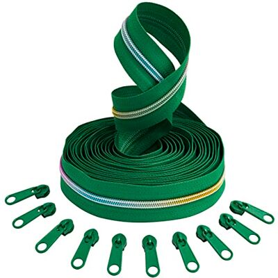 AERZETIX C62493x5-C62836x10 Set mit Spiralreißverschluss 5m Nr. 5 Farbe: grün/Regenbogen + 10 Schieber Nr. 5 Nicht verriegelbare Farbe: grün Nylon/Metall AERZETIX C62493x5-C62836x10 Set mit Spiralreißverschluss 5m Nr. 5 Farbe: grün/Regenbogen + 10 Schieber Nr. 5 Nicht verriegelbare Farbe: grün Nylon/Metall