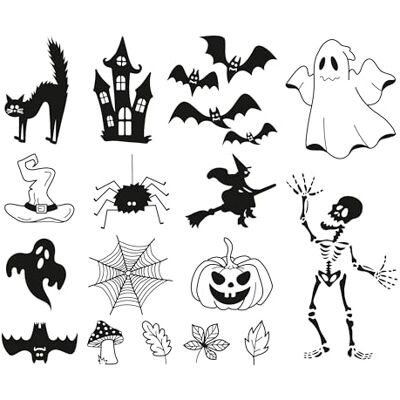 Heyda Stempel-Set Halloween 16 STK für Grußkarten und Scrapbooking Heyda Stempel-Set Halloween 16 STK für Grußkarten und Scrapbooking