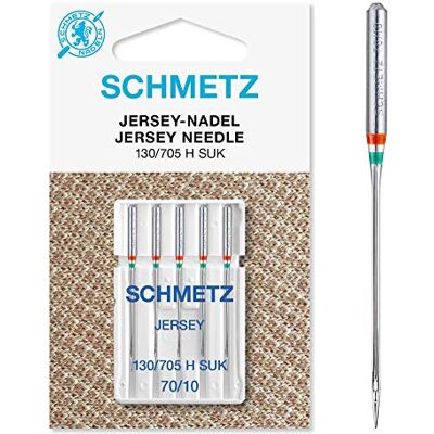 SCHMETZ Nähmaschinen-Nadeln, 89 Größen, 3 Stück + 1 Nadeleinfädler , Single Packet, Ball Point / Jersey 70/10 + Threader SCHMETZ Nähmaschinen-Nadeln, 89 Größen, 3 Stück + 1 Nadeleinfädler , Single Packet, Ball Point / Jersey 70/10 + Threader