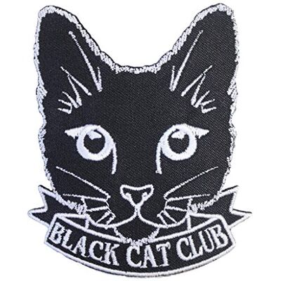 Unbekannt Black cat Club Aufnäher, Größe: 8 x 8,5 cm Unbekannt Black cat Club Aufnäher, Größe: 8 x 8,5 cm
