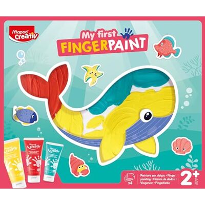 Maped CREATIV My First Finger Paint Sensorisches Malset für Kleinkinder, kreative Aktivität, ab 2 Jahren, mit Karten, Farbtuben und Aufklebern Maped CREATIV My First Finger Paint Sensorisches Malset für Kleinkinder, kreative Aktivität, ab 2 Jahren, mit Karten, Farbtuben und Aufklebern