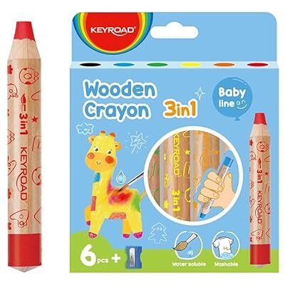 Keyroad Colorix 3-in-1 Jumbo Wachsmalstifte - Malset Keyroad Colorix 3-in-1 Jumbo Wachsmalstifte - Malset