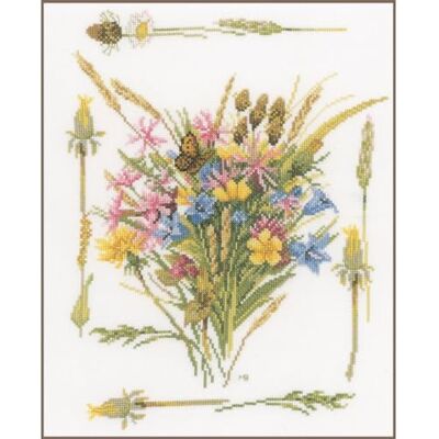 Lanarte Kreuzstichset - Feldblumen - 26x31cm Lanarte Kreuzstichset - Feldblumen - 26x31cm