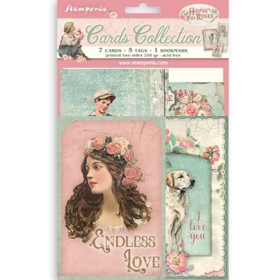 Stamperia Cards Selection, Acid-Free, Printed on 2 Sides, Choice of Sizes and Designs, Perfect for Hobbies, Crafts, and Gifting (House of Roses) (7 Cards, 5 Tags, 1 Bookmark) Stamperia Cards Selection, Acid-Free, Printed on 2 Sides, Choice of Sizes and Designs, Perfect for Hobbies, Crafts, and Gifting (House of Roses) (7 Cards, 5 Tags, 1 Bookmark)