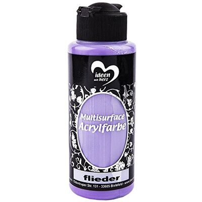 Ideen mit Herz Acrylfarbe Multisurface Allzweckfarbe zum Bemalen von Holz, Glas, Keramik, Porzellan, Terracotta, Styropor, Stoff, Leder Universalfarbe auf Wasserbasis 120ml (flieder) Ideen mit Herz Acrylfarbe Multisurface Allzweckfarbe zum Bemalen von Holz, Glas, Keramik, Porzellan, Terracotta, Styropor, Stoff, Leder Universalfarbe auf Wasserbasis 120ml (flieder)