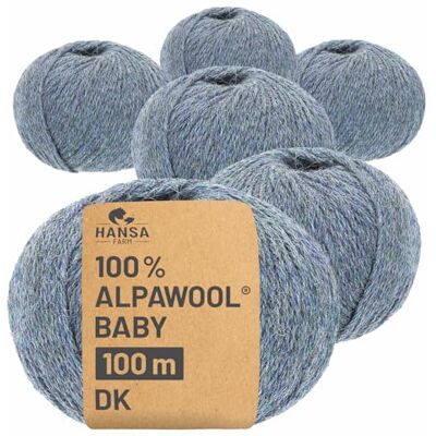 Hansa 100% Baby Alpakawolle in 50+ Farben (kratzfrei) 300g Set (6 x 50g) weiche Alpaka Wolle zum Stricken & Häkeln in 6 Garnstärken by Grau-Grün Heather Hansa 100% Baby Alpakawolle in 50+ Farben (kratzfrei) 300g Set (6 x 50g) weiche Alpaka Wolle zum Stricken & Häkeln in 6 Garnstärken by Grau-Grün Heather
