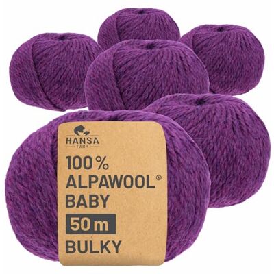 Hansa 100% Baby Alpakawolle in 50+ Farben (kratzfrei) 300g Set (6 x 50g) weiche Alpaka Wolle zum Stricken & Häkeln in 6 Garnstärken by Lila Heather Hansa 100% Baby Alpakawolle in 50+ Farben (kratzfrei) 300g Set (6 x 50g) weiche Alpaka Wolle zum Stricken & Häkeln in 6 Garnstärken by Lila Heather