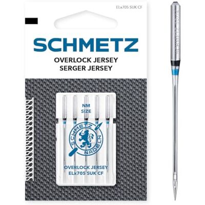 SCHMETZ Overlock Jersey 65/9 5 Nähmaschinennadeln ELx705 SUK CF / SY 2022 Nadelsystem laut Maschinenangabe prüfen SCHMETZ Overlock Jersey 65/9 5 Nähmaschinennadeln ELx705 SUK CF / SY 2022 Nadelsystem laut Maschinenangabe prüfen