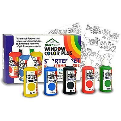 Unbekannt Fenstermalfarben Starter-Set 5 Farben à 80 ml + viele Motiv-Vorlagen Window Color Plus Starter-Set Unbekannt Fenstermalfarben Starter-Set 5 Farben à 80 ml + viele Motiv-Vorlagen Window Color Plus Starter-Set