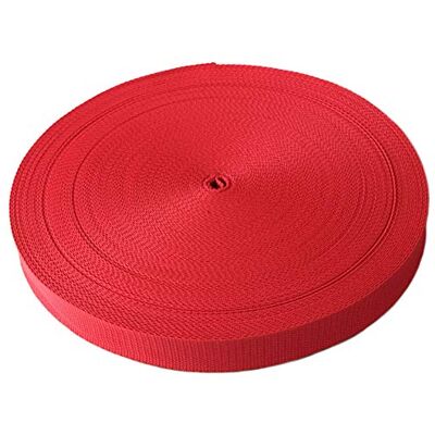 Schnoschi Gurtband Polypropylen 25 Meter lang – viele Verschiedene Breiten und Farben 10mm 15mm 20mm 25mm 30mm 40mm 50 mm (rot, 40 mm) Schnoschi Gurtband Polypropylen 25 Meter lang – viele Verschiedene Breiten und Farben 10mm 15mm 20mm 25mm 30mm 40mm 50 mm (rot, 40 mm)