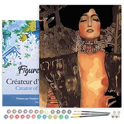 ART Malen Nach Zahlen Erwachsene Mit Rahmen Judith und Holofernes Gustav Klimt Paint by Numbers Basteln DIY Bastelset 40x50cm Leinwand gespannt auf Holzrahmen ART Malen Nach Zahlen Erwachsene Mit Rahmen Judith und Holofernes Gustav Klimt Paint by Numbers Basteln DIY Bastelset 40x50cm Leinwand gespannt auf Holzrahmen